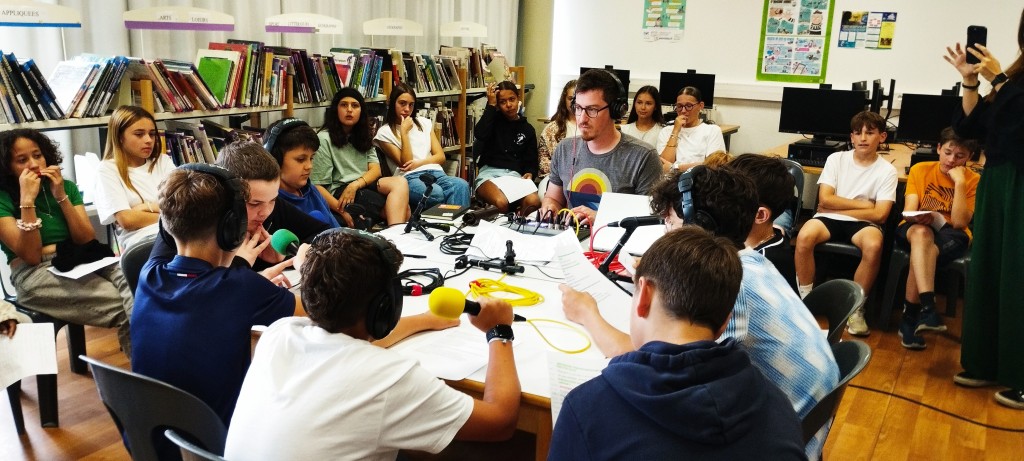 Emission intercollèges avec 2 classes de 5ème des collèges de Labouheyre et Morcenx